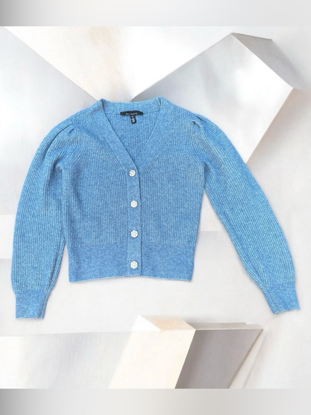 White House black market jeweled button cardigan